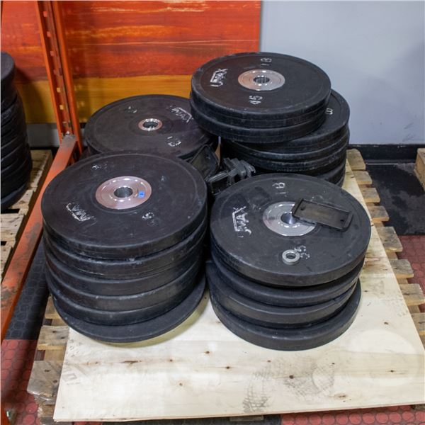 BAILIFF SEIZED: PALLET OF 45LB OLYMPIC WEIGHT