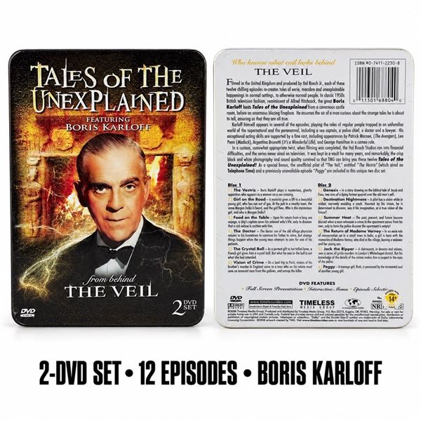 TALES OF THE UNEXPLAINED BORIS KARLOFF 2-DVD TIN