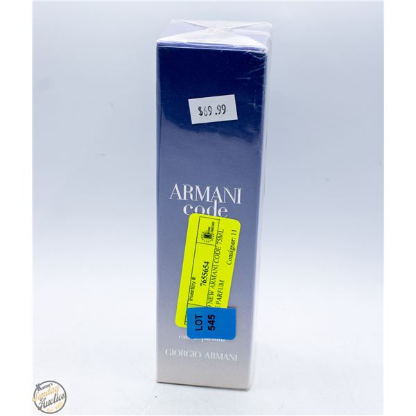 BRAND NEW ARMANI CODE 75ML EAU DE PARFUM