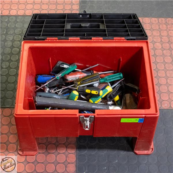 STEP STOOL PORTABLE TOOLBOX FILLED WITH HAND TOOLS