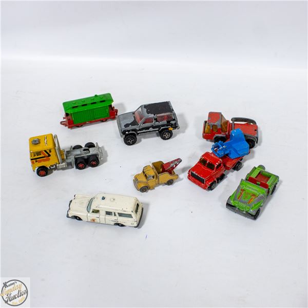 VINTAGE 8 DIECAST VEHICLES
