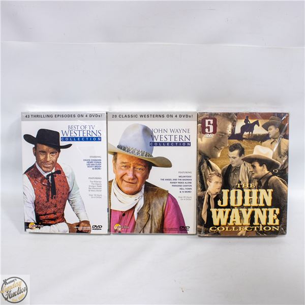 SEALED 3 WESTERN DVD SET'S