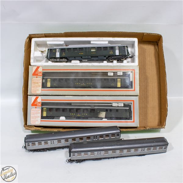 5 VINTAGE LIMA HO SCALE GUAGE MODEL TRAINS