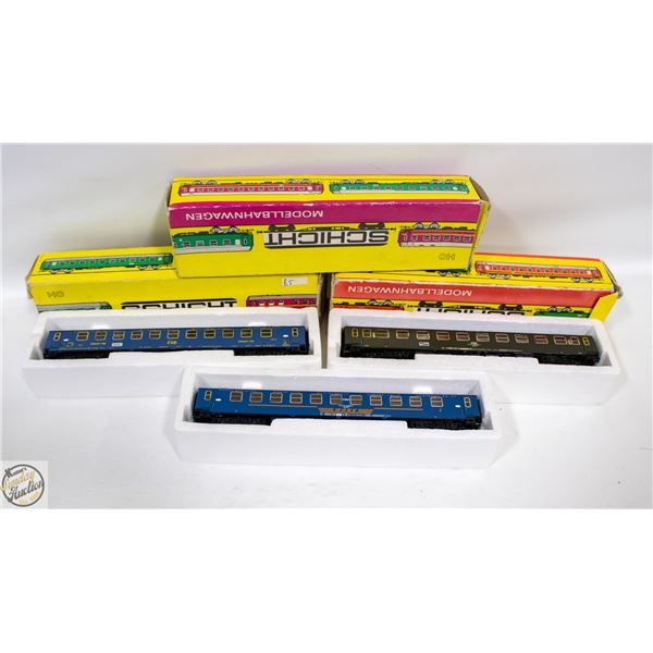 3 VINTAGE SCHICHT HO GAUGE MODELLBAHNWAGEN TRAINS