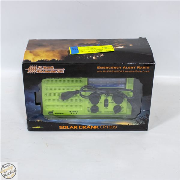 NEW SOLAR CRANK CR1009 EMERGENCY ALERT RADIO