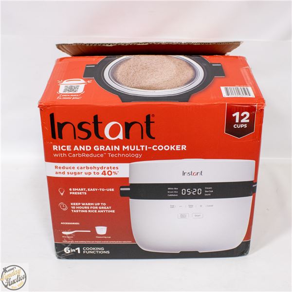 INSTANT RICE & GRAIN MULTI-COOKER W/ CARB REDUCE