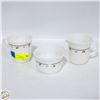 Image 1 : SET OF 3 CORNINGWARE BURGUNDY ROSE DISHES