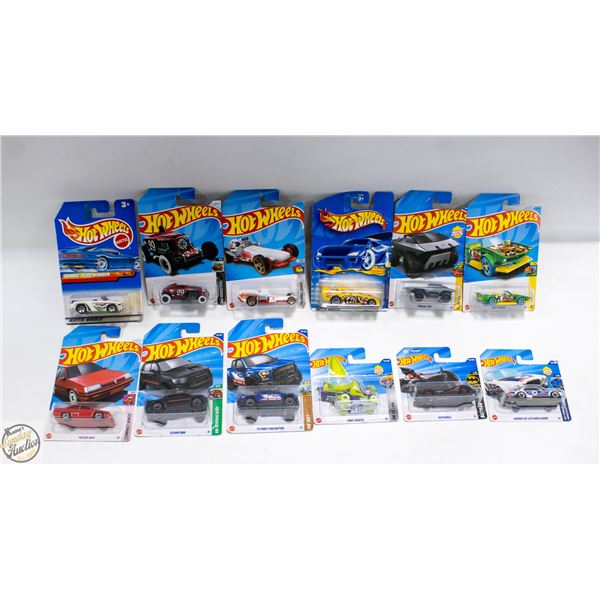 HOTWHEELS ASSORTMENT BUNDLE OF 12 ALL DIFFERENT