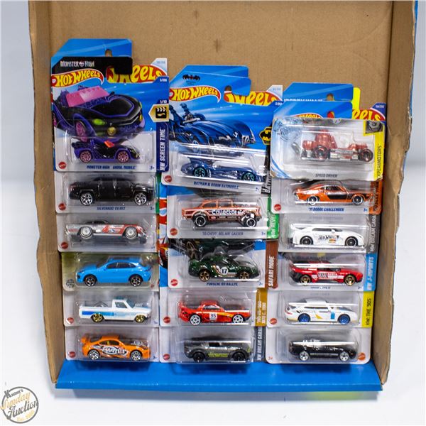HOTWHEELS ASSORTMENT BUNDLE OF 17 ALL DIFFERENT