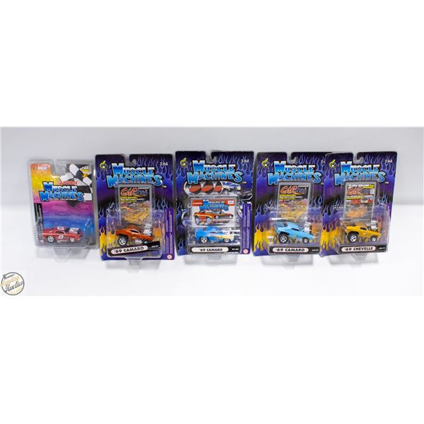 ESTATE COLLECTION OF 5 MUSCLE MACHINES 1:64 CAMARO