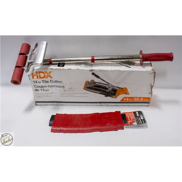 14" TILE CUTTER + BRUTUS CONTOUR GAUGE +