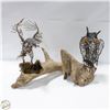Image 1 : PAIR OF FOLK ART HANDMADE WIRE BIRD DECOR PCS (2)