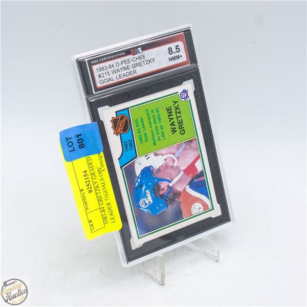 1983-84 GRETZKY GRADED 8.5 GOAL LEADER 71 GOALS