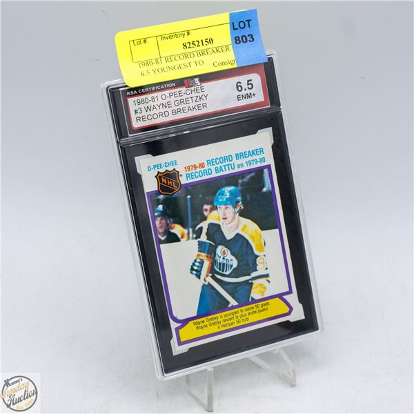 1980-81 RECORD BREAKER GRADED 6.5 YOUNGEST TO