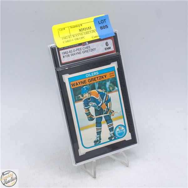 1982-83 WAYNE GRETZKY GRADED 6 CARD # 106 OPC