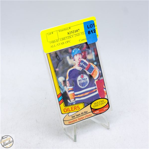 1980-81 GRETZKY 2ND TEAM ALL-STAR OPC