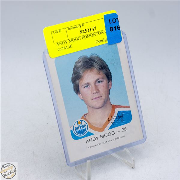 ANDY MOOG EDMONTON OILERS GOALIE
