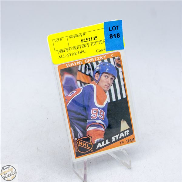 1984-85 GRETZKY 1ST TEAM ALL-STAR OPC