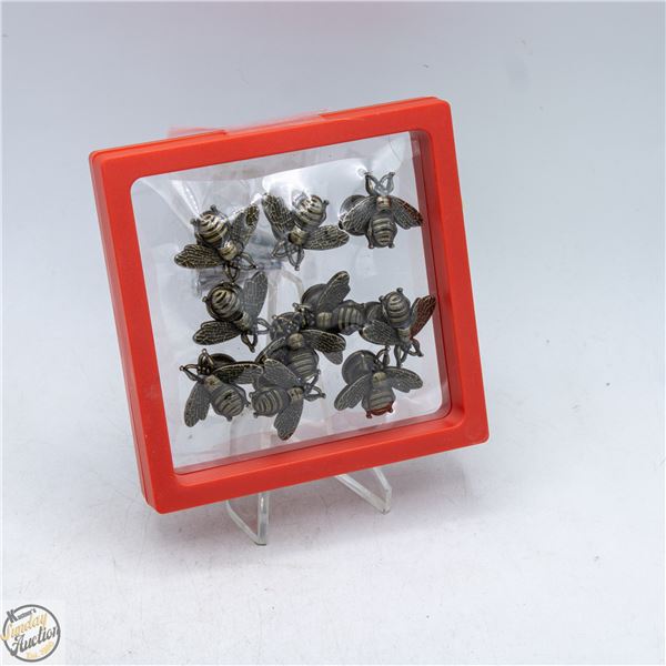 NEW 10 PC BRASS BEE DRAW PULLS WITH