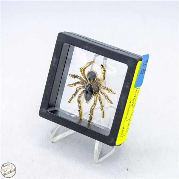 NEW GOLD TONE SPIDER WITH BLACK BODY