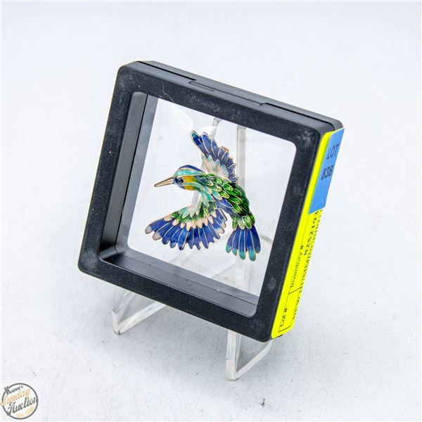 NEW HUMMINGBIRD BIRD ENAMELS BLUE