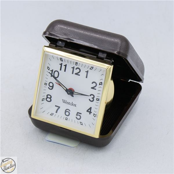 VINTAGE WESTCLOX MECHANICAL TRAVEL ALARM CLOCK
