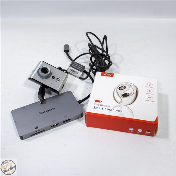 LOT OF ELECTRONICS, INCL NEW WIRELESS HEADPHONES,