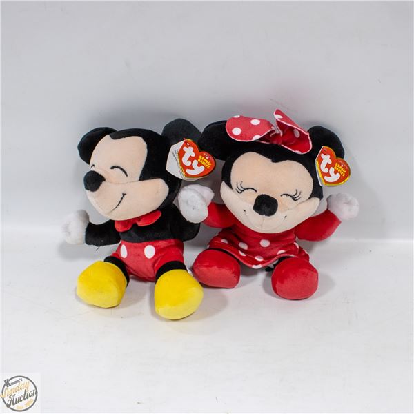 VINTAGE ORIGINAL TY MICKEY & MINNIE MOUSE