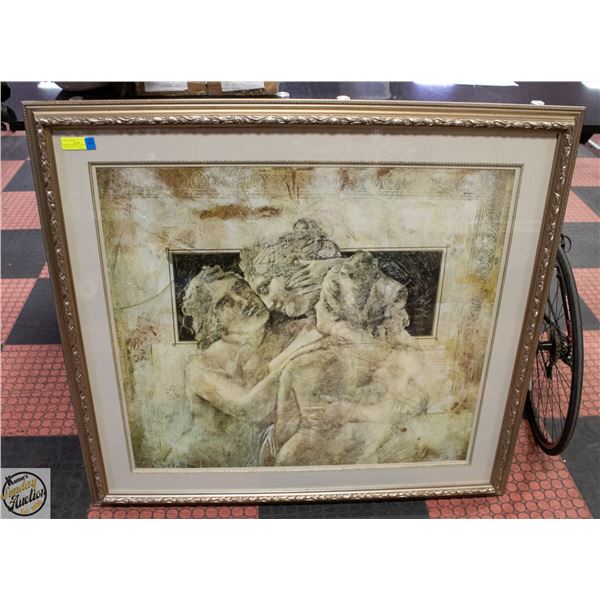 FRAMED ART PRINT "STOIC ROMANCE III"- 48" X 44"