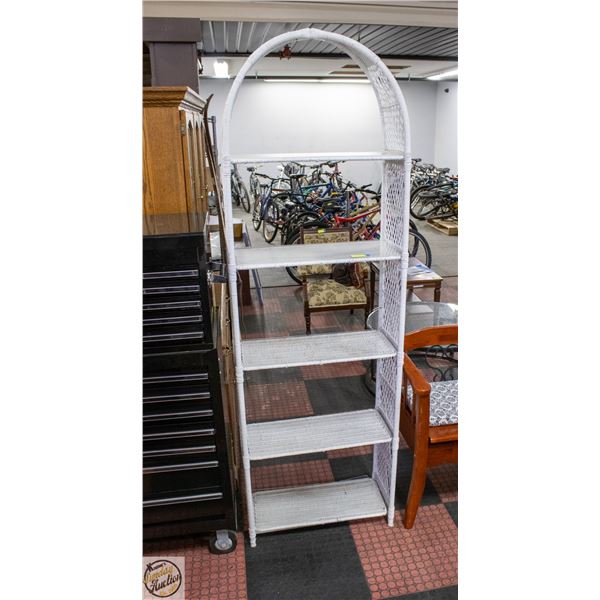 WICKER STYLE 5 TIER SHELF H-82" W-12.5" L-26.5"