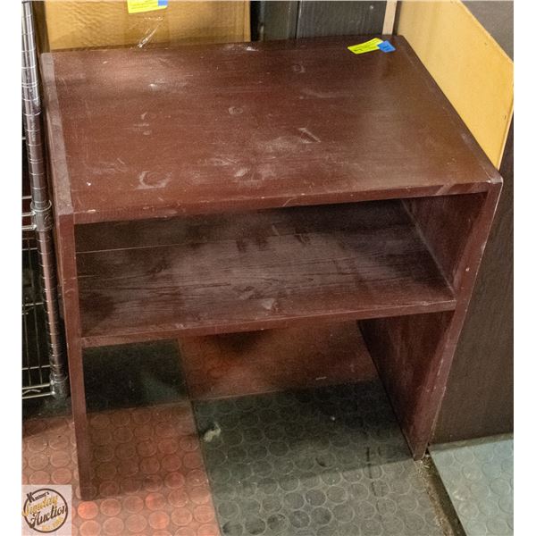 SOLID WOOD BROWN 2-SHELF ENTRY BOOT