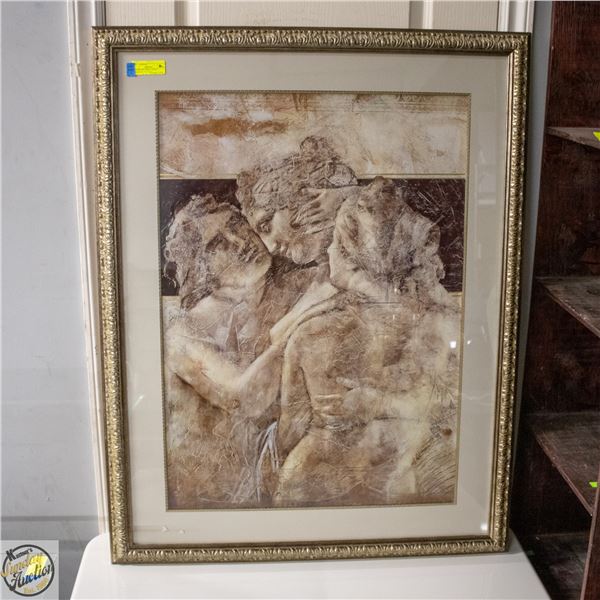 FRAMED ART PRINT "STOIC ROMANCE"- 42" X 33""