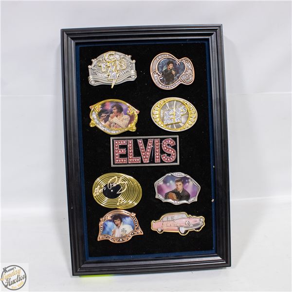 11.5"X17.5" FRAMED COLLECTION OF ELVIS PRESLEY