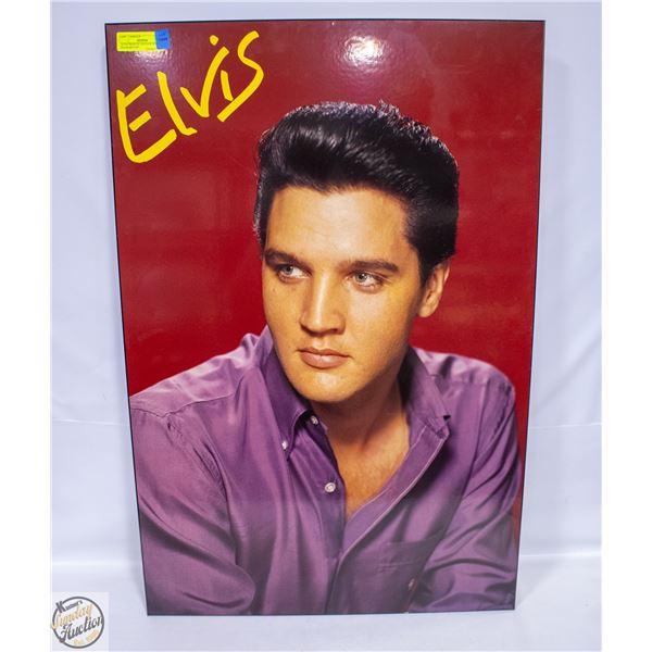 ELVIS PRESLEY VINTAGE RED BACKGROUND 24" X 36"