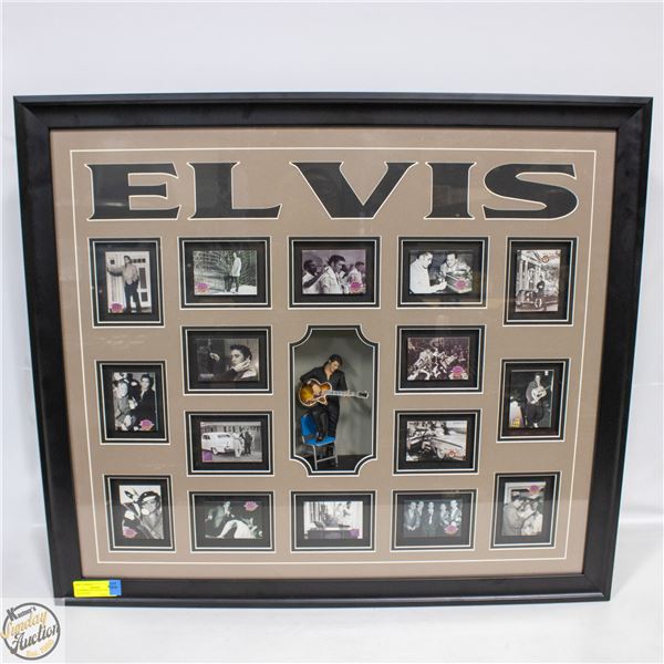 ELVIS PRESLEY COLLECTABLE SHADOWBOX 30" X 34"