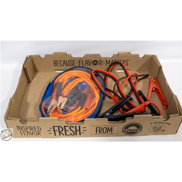 TWO SETS OF BOOSTER CABLES