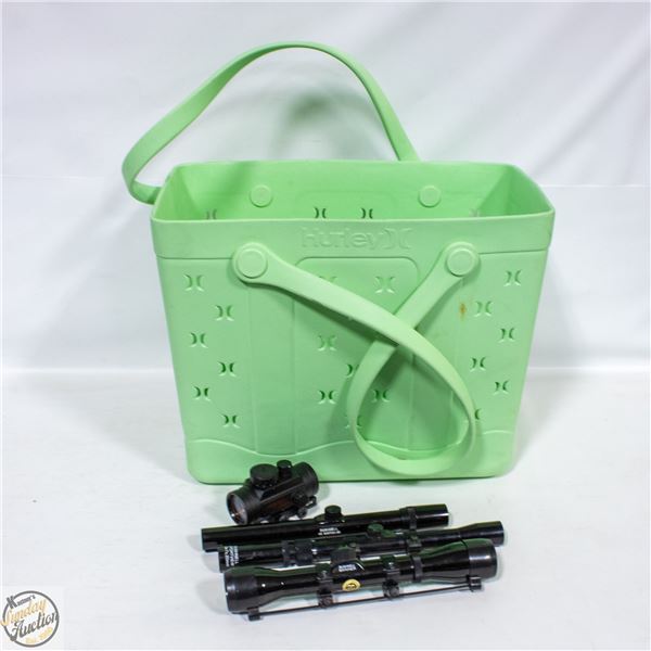 HURLEY BAG WITH GUN SCOPES