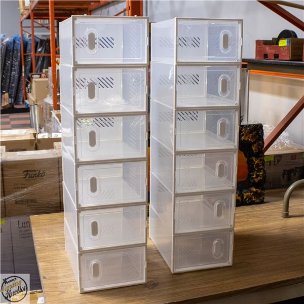 CLEAR CLOSET SHOE ORGANIZER SET