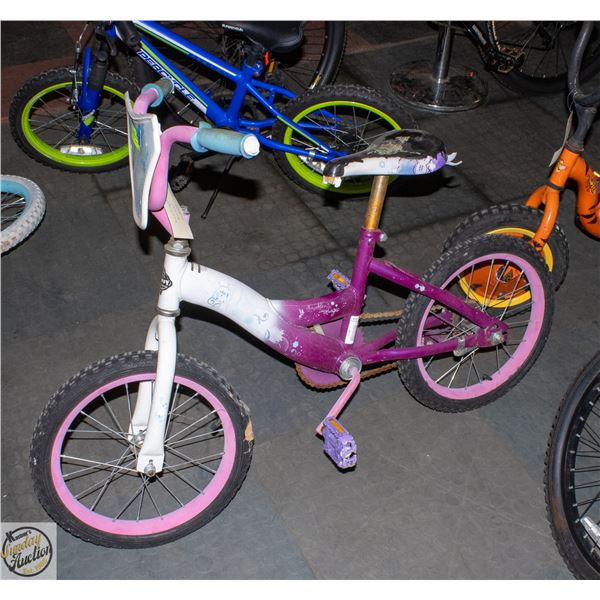 POLICE SEIZED: HUFFY TINKERBELL PURPLE WHITE BIKE