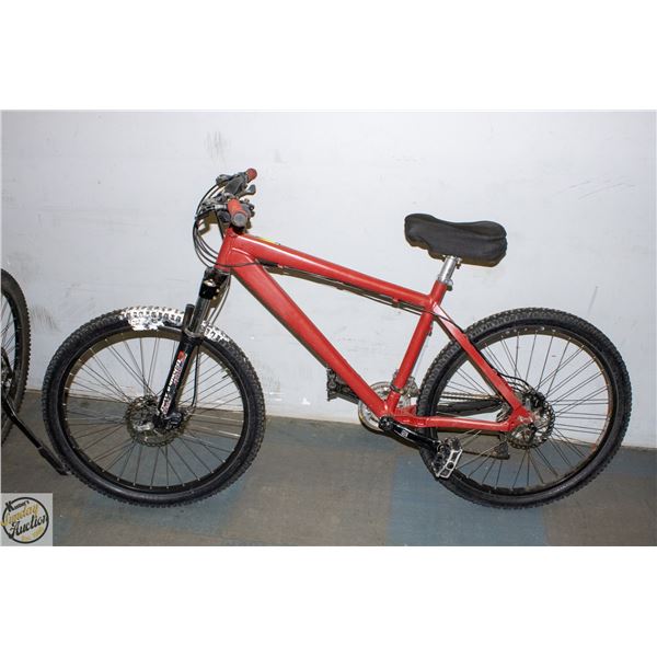 POLICE SEIZED: UNKNOWN BRAND BIKE 26" RED BLACK