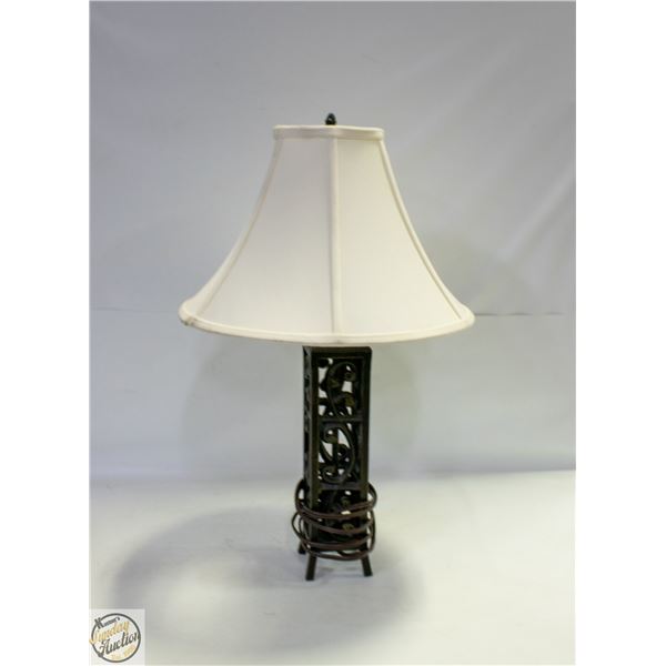 CAST METAL FRAME BEDSIDE LAMP