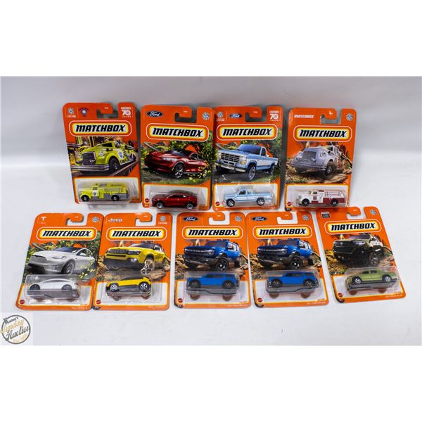 MATCHBOX DIE-CAST – 9 CARS, INCLUDING