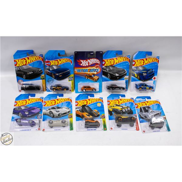 HOT WHEELS MAINLINES – 10 ASSORTED