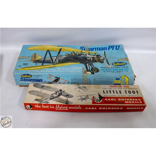 2 VINTAGE CONTROL LINE MODEL KITS - GUILLOWS
