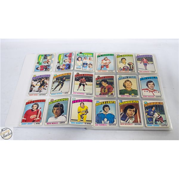 1976-77 OPC HOCKEY CARDS 14 PAGES