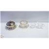 Image 1 : VINTAGE HEAVY CUT GLASS CHEESE/BUTTER PLATE