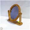 Image 1 : OVAL WOODEN FRAMED VANITY MIRROR
