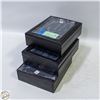 Image 1 : 3 MEMIOR BOXES W/ DISPLAY WINDOW & INTERNAL FRAME