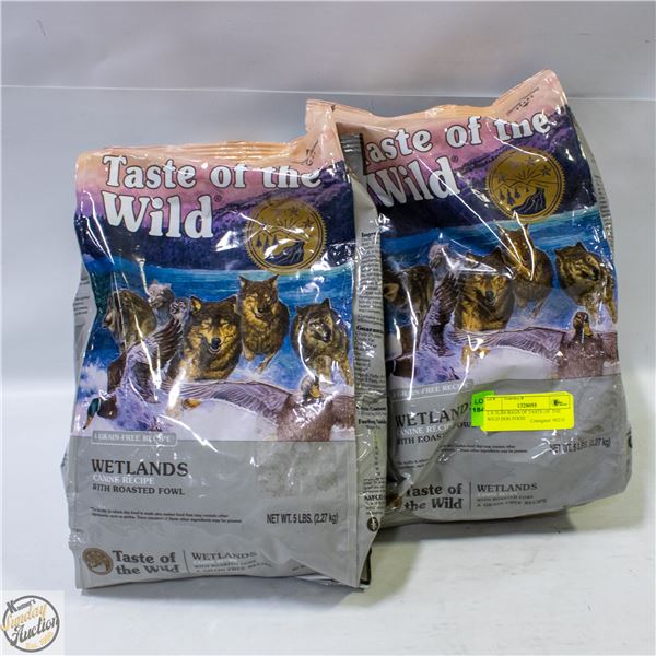 2 X 5LBS BAGS OF TASTE OF THE WILD DOG FOOD