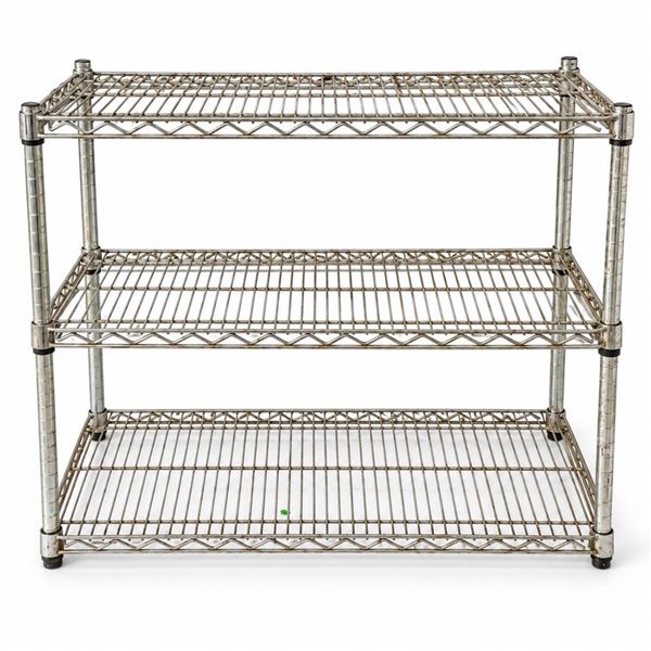 3-TIER CHROME WIRE SHELVING 36 X 18 X 30 IN